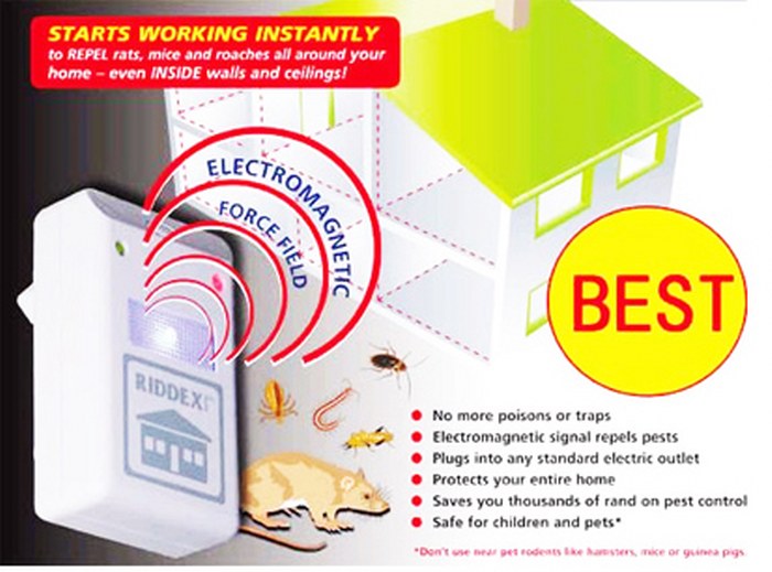 Riddex Plus Electronic Ultrasonic Pest Control Repeller Spider Mice EU Plug 
